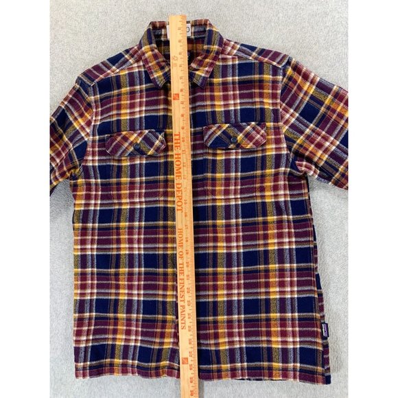Patagonia FJORD Flannel Long Sleeve Cotton Button Down Shirt (Men's‎ Small) Red - Picture 9 of 11